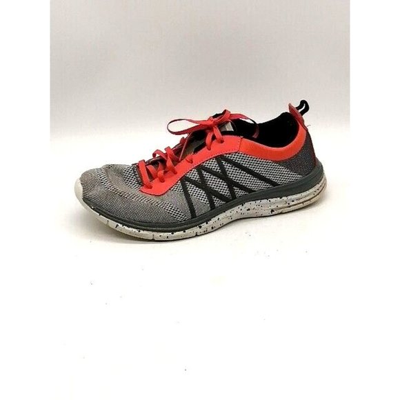 Danskin Now Womens Sneakers Gray Orange Lace‎ Up Walking Shoes Low Top 9 - Picture 1 of 10